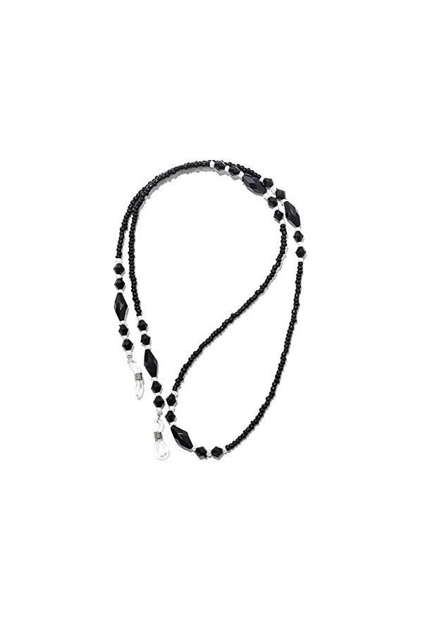 HOOENG Lunettes de Vue chaînes for Femmes Diamant perlé réglable Caoutchouc extrémités connecteurs élégant Lunettes Cordon