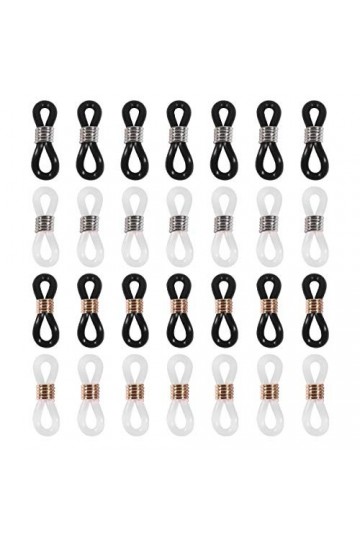 EXCEART 100 Pièces Connecteur De Support De Lunettes Extrémités De La Chaîne De Lunettes De Soleil Extrémités Anti-caoutchouc