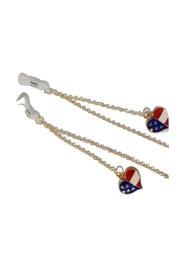 Gyrosphere Chaînes de Lunettes Lunettes lanière for Femmes Coeur USA Drapeau Pendentif Masque chaînes Mode Cordon Lunettes ch