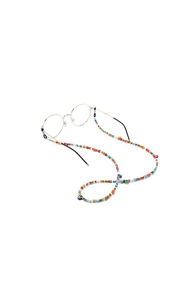 Gyrosphere Longe Lunettes Chaînes for Femmes Perlé Coloré Masque Chaîne Élégant Titulaire Chaînes Lunettes Cordon