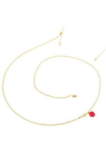 Gyrosphere Longe Lunettes chaînes for Femmes métal Sourire Pendentif Masque chaînes élégant Lunettes Cordon Lunettes retenue 