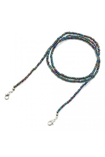 KEIOMI Sangle de Lunettes chaînes de Lunettes for Femmes Crochets doreille antidérapants perlés et Cordon de Lunettes élégan