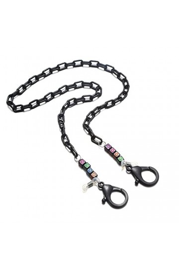 Gyrosphere Sangle Chaînes De Lunettes for Femmes Acrylique Vintage Croix Anti-Perdu Élégant Cordon De Lunettes