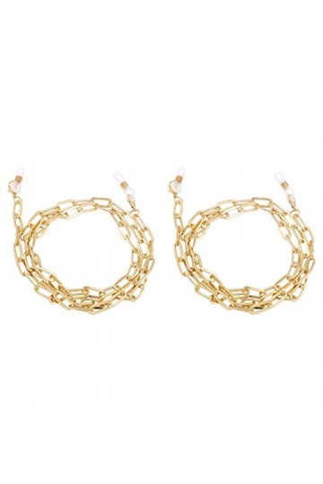 EXCEART 2 Pièces Couvrant Le Visage Cordon Trombone Lunettes Suspendu de Cou Or Lien Collier Chaîne de Lunettes Lanière Chaîn