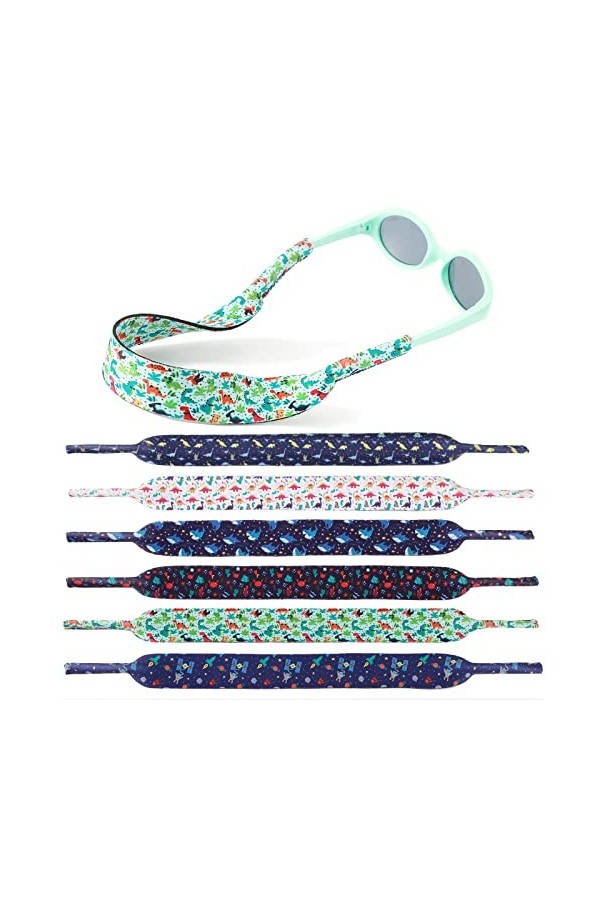 Hifot 6 Pièces Cordon Lunettes Enfant, Flottante Chaînes et Cordons à Lunettes,Lunettes néoprène Cordon pour Lunettes de Sole