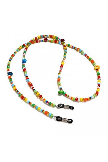 Gresunny cordon lunettes femme chaînes de lunettes 3pcs cordon de lunettes en perles multicolores anti-perte sangle de retenu