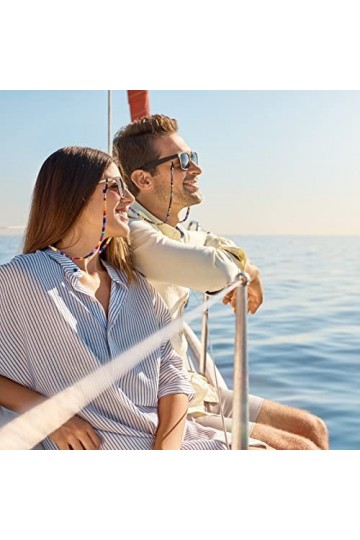 Cordon Lunettes Multicolore Chaine Lunettes Anti-dérapantes Sangle de Lunettes pour Femmes Hommes Dames Enfants 12 Pièces