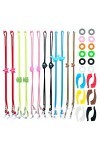 Cordon Lunettes Enfant, 12 Pièces Sangle de Fixation pour Lunettes Corde de Lunettes Réglable Lunettes Sangle Corde Retenue p