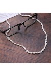 TENDYCOCO Cordon à lunettes - Coquillage - Support de lunettes - Perles - Porte-lunettes - Blanc - 12 mois