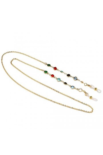 COOLHIYA 1Pc Femmes Lunettes Chaîne Perlée Cordon Lunettes De Soleil Pour Femmes Cordon De Retenue De Lunettes Femmes Lunette