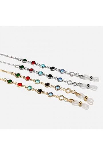 COOLHIYA 1Pc Femmes Lunettes Chaîne Perlée Cordon Lunettes De Soleil Pour Femmes Cordon De Retenue De Lunettes Femmes Lunette