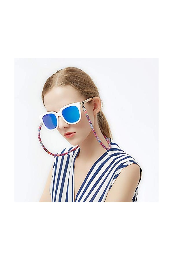 Huture 12PCS réglables Lunettes Sangle Porte-Collier Autour du Cou De retenue Chaîne Cordon Collier Longe Ne perdez Plus de L