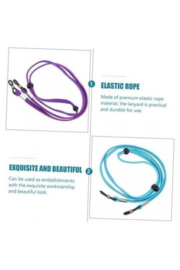 Hemobllo 4 Pièces Cordon DExercice Élastique Bavoir Chaînes De Lunettes Pour Femmes Extension De Couverture De Visage Masque