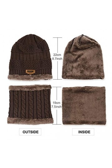 Chapeau dhiver Chapeau Bonnet pour Hommes et Femmes Chapeau Automne/Hiver Double Couche Chaud Tricoté avec Nap Cloth Ski Spo