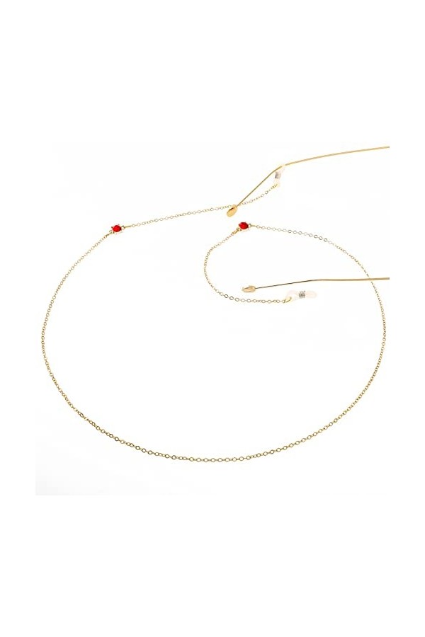 HOOENG Chaînes de Lunettes Longe de Lunettes for Femmes Chaînes de Masque de Strass en métal Chaînes de Support de Mode Cordo