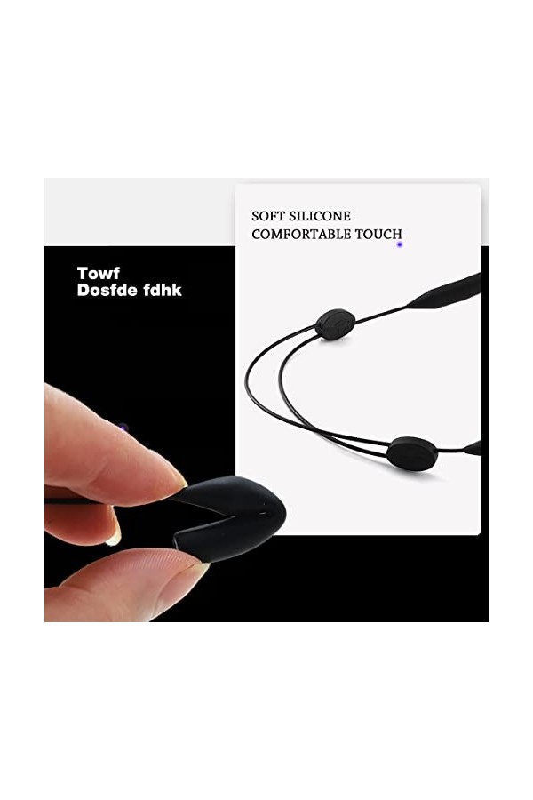 5 Pièces Retenue de Lunettes Silicone Retenue de Lunettes Réglables Cordon de lunettes Sport Lunette Sport Flottant Retenue d