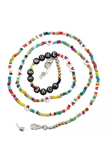 Gyrosphere Chaînes de Lunettes de Lunettes for Femmes chaîne de Cou perlée colorée chaîne de Support de Lunettes de Cordon él