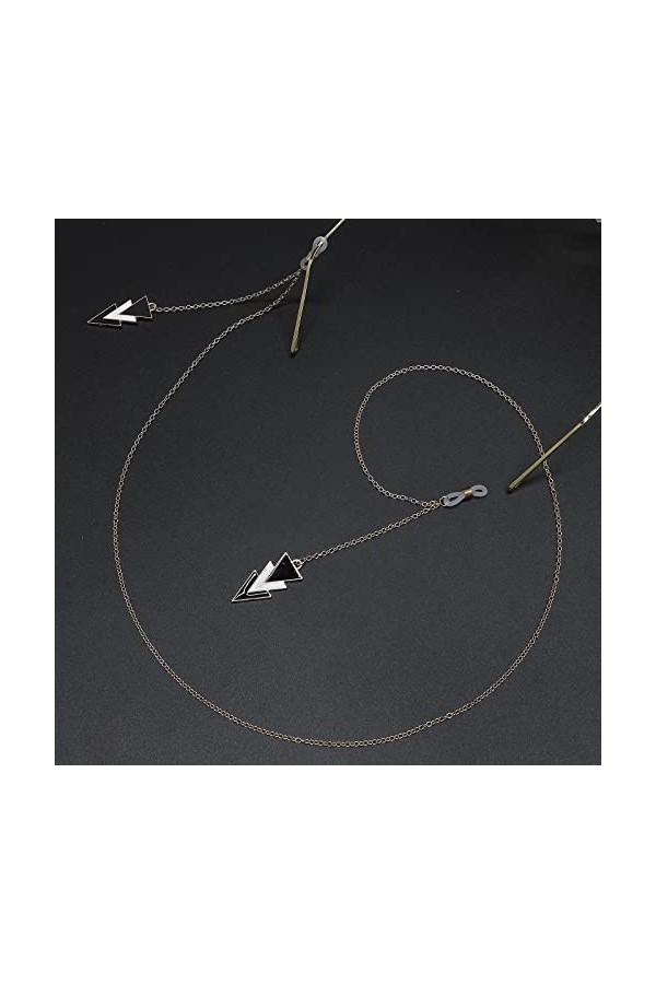 Gyrosphere Longe de Lunettes chaînes de Lunettes for Femmes Pendentif Triangle chaînes de Masque en métal élégant Cordon de L