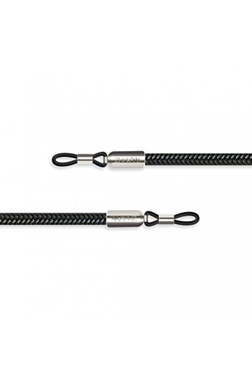 ZhinkArts Sunglass Strap - Accessoire pour Lunettes de Soleil, Lunettes de Lecture - Chaîne de Lunettes de Soleil - Noir - Em