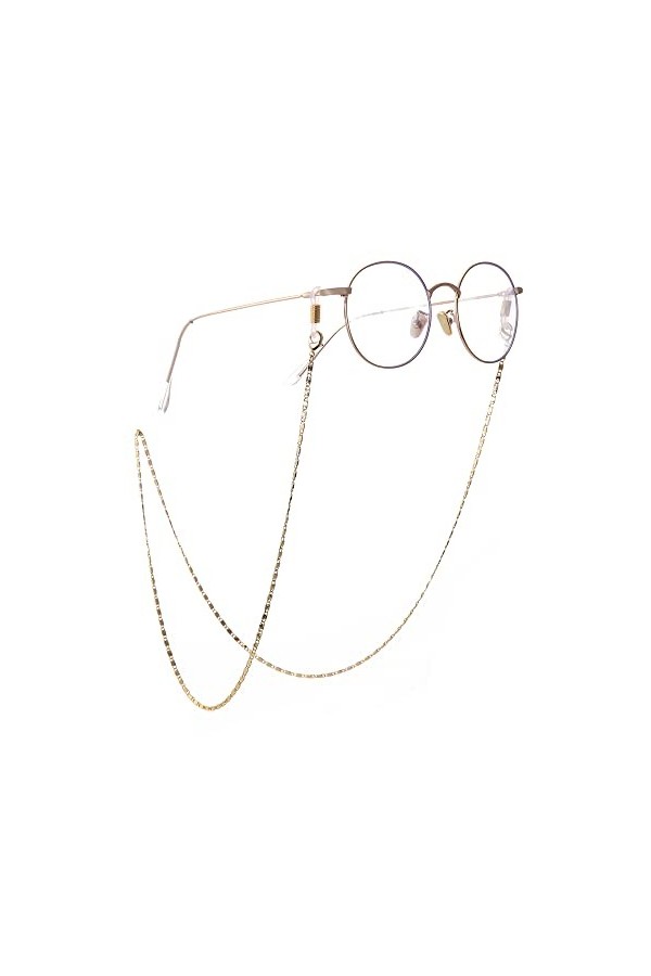 kkjoy Chaîne à flocons de neige en cuivre Cordon de lunettes Chaîne de lunettes Cordons pour masques Collier porte-lunettes A