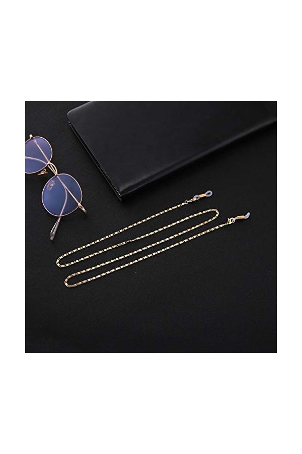 kkjoy Chaîne à flocons de neige en cuivre Cordon de lunettes Chaîne de lunettes Cordons pour masques Collier porte-lunettes A
