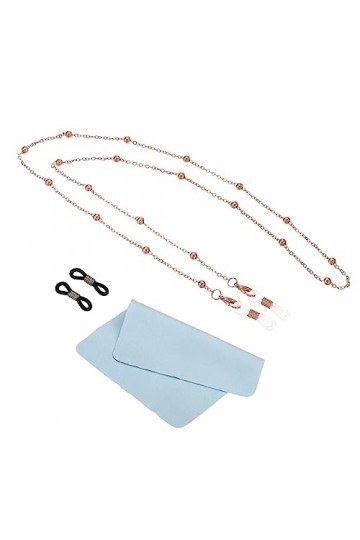 PATIKIL Chaînes de lunettes pour femme, élégante chaîne de lunettes de soleil avec boucles pour lire des lunettes à lumière b