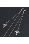 HOOENG Chaînes Lunettes lanière for Femmes Pendentif étoile en métal Masque chaînes Porte-Mode chaînes Lunettes Cordon