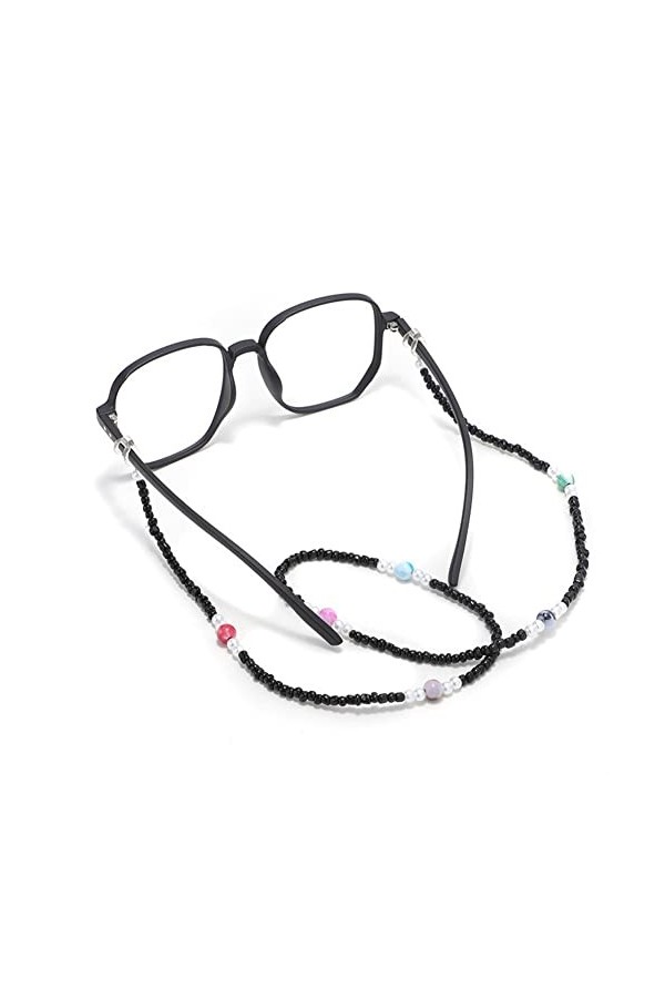 ENLLY Chaînes de Lunettes de Lunettes for Les Femmes Perles de Verre colorées Cordon de Lunettes élégant perlé