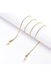 HOOENG Chaînes de Lunettes Sangle de Lunettes for Femmes Masque Facial en métal Longe Mode Simple Sangles de Lunettes de Sole