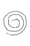 WEPINS Chaînes de Lunettes de Lunettes for Femmes Chaînes de Masque Simples perlées Noires Cordon de Lunettes de Mode Valenti