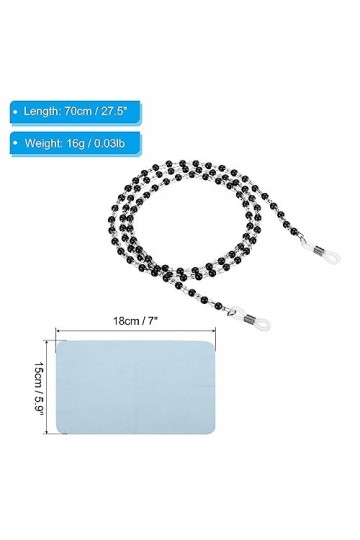 PATIKIL Chaînes de lunettes élégantes pour femme, sangle de lunettes de soleil, support de perles avec boucles pour lire des 
