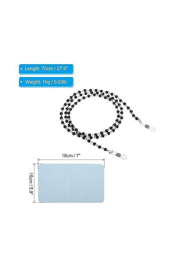 PATIKIL Chaînes de lunettes élégantes pour femme, sangle de lunettes de soleil, support de perles avec boucles pour lire des 