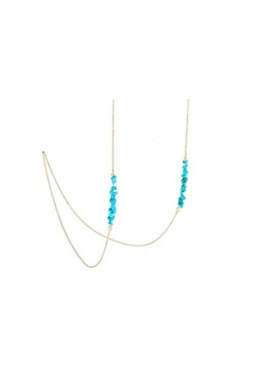 Gyrosphere Lanyard Lunettes Chaînes for Femmes Bleu Perlé Masque Longe Mode Lunettes De Soleil Bretelles Lunettes Cordon