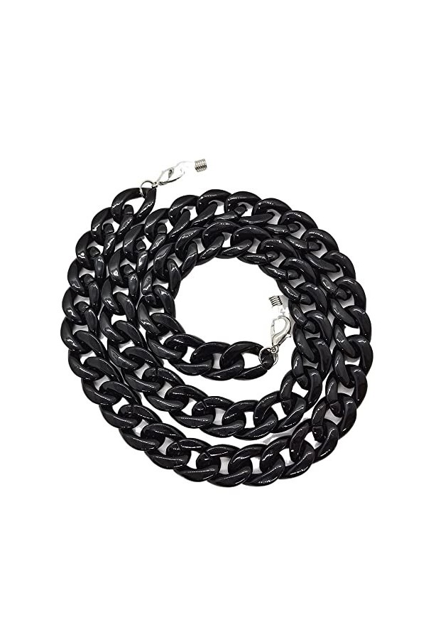 Gyrosphere Chaînes de Lunettes de Sangle for Femmes chaîne de Cou en Acrylique rétro avec Boucle en Silicone chaînes de Suppo