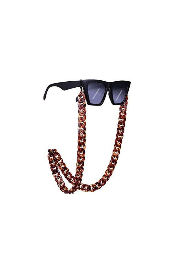 VALICLUD Chaîne de Lunettes Antidérapant Écaille de Tortue Lunettes Cordons Sangle de Support de Lunettes de Soleil pour Femm