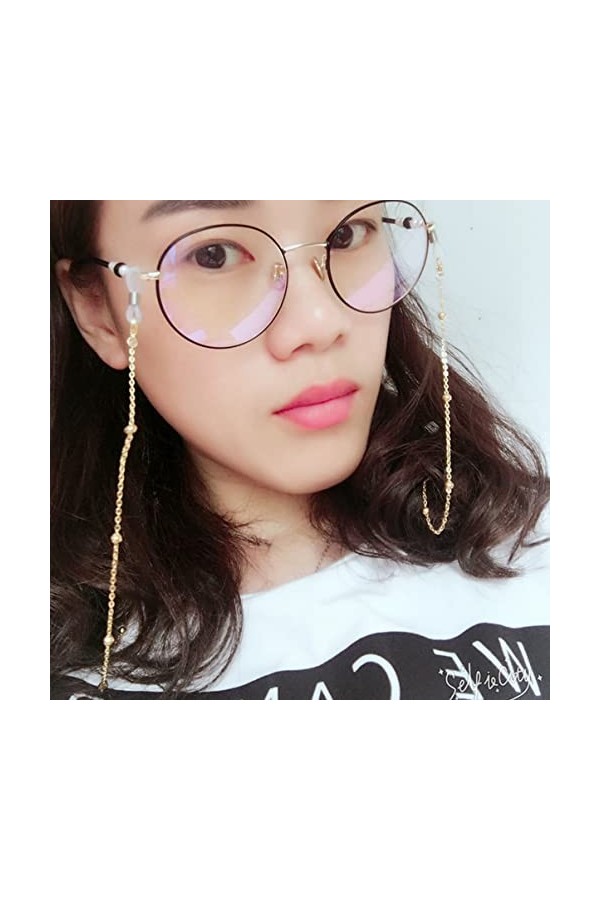 GALPADA 2 Pièces Chaîne Lunettes Sangle De Sécurité Chaînes De Lunettes Titulaire Lunettes De Soleil Chaîne Femmes Chaîne De 