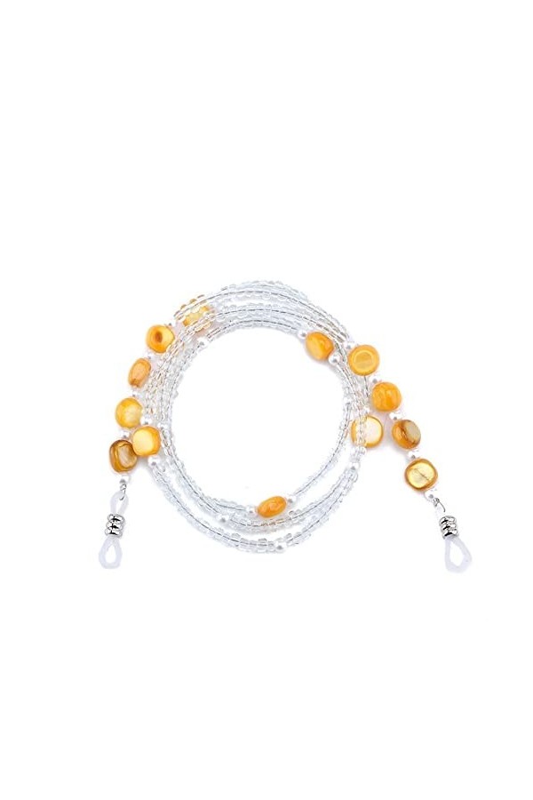 HOOENG Lunettes lanière chaînes de Lunettes for Femmes Cordon perlé lanière Simple élégant Lunettes chaîne Porte-chaîne Lunet