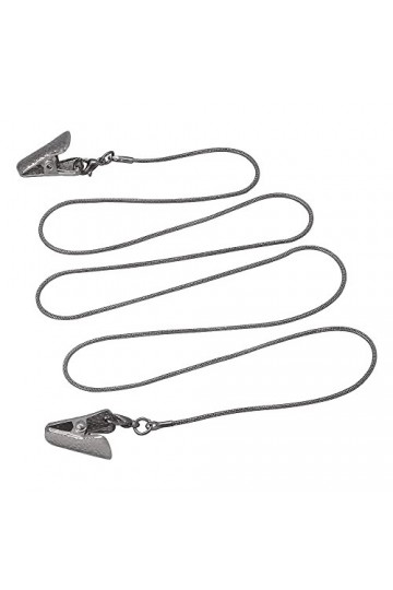 DAVBIR Lanière de lunettes pour femmes, chaîne de cou antidérapante avec Clips, cordon de lunettes élégant Color : Noir, Siz