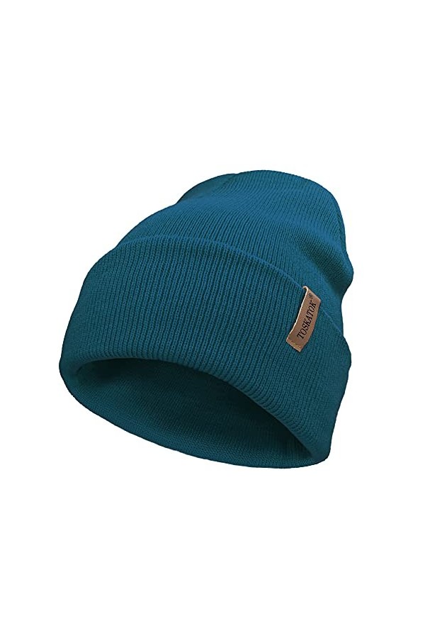 TOSKATOK Bonnet Unisexe Doux au Toucher pour Femme ou Bonnet en Tricot Slouch Bonnet laineux dhiver Chaud