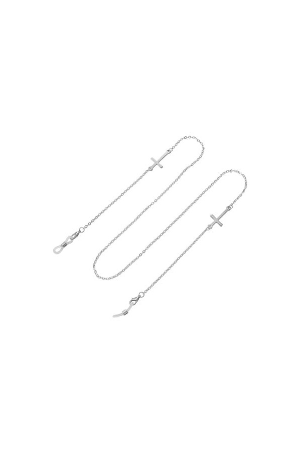 DUNSBY Chainette de Lunettes Chaînes de perles for femmes, chaîne de lunettes en métal, lanière de support de lunettes de sol