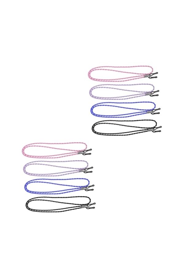 Hemobllo 8 Pcs Couvre-Visage Oreille Extender Lunettes De Retenue Corde Titulaires Lanière Lunettes Sangle Support Tressé Cou