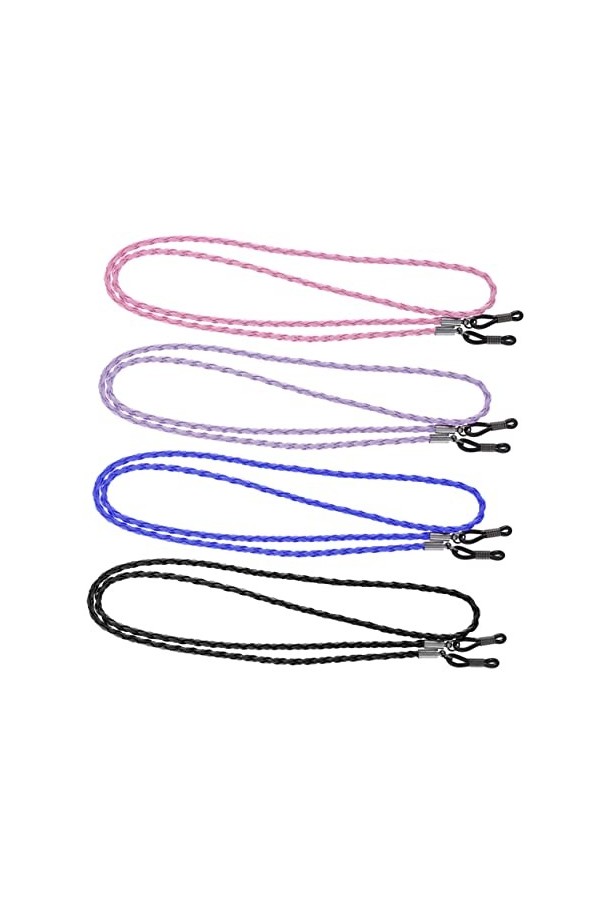 Hemobllo 8 Pcs Couvre-Visage Oreille Extender Lunettes De Retenue Corde Titulaires Lanière Lunettes Sangle Support Tressé Cou