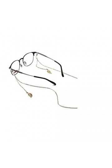 HOOENG Lunettes Sangle Lunettes chaînes for Femmes Feuilles Pendentif Masque Facial Longe élégant Lunettes retenue Lunettes C