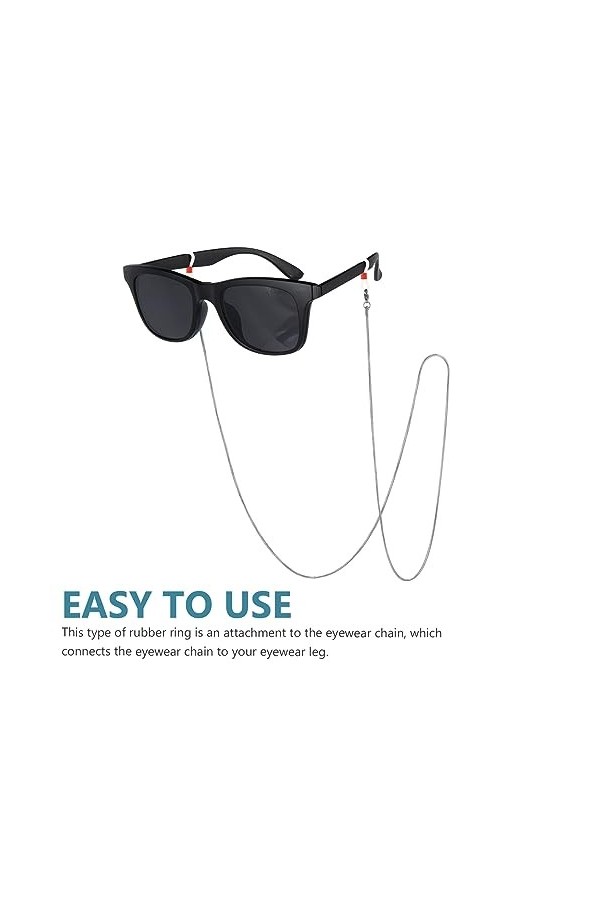 ABOOFAN 60Pcs Support De Chaîne De Lunettes Cordon De Retenue Pour Lunettes Lunettes De Soleil Connecteur De Chaîne Extrémité