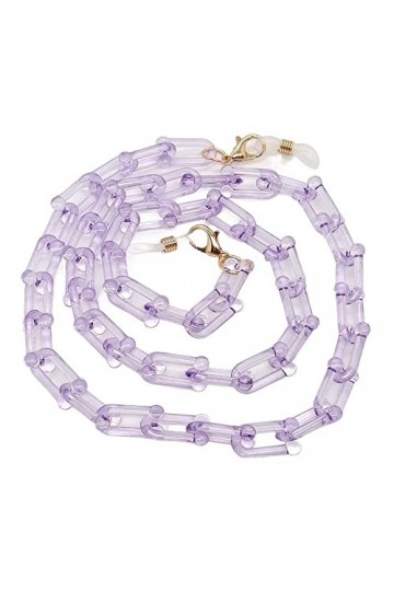 ENLLY Chaînes de Lunettes de lanière de Lunettes for Femmes Chaînes de Masque Anti-Perte en Acrylique coloré Cordon de Lunett