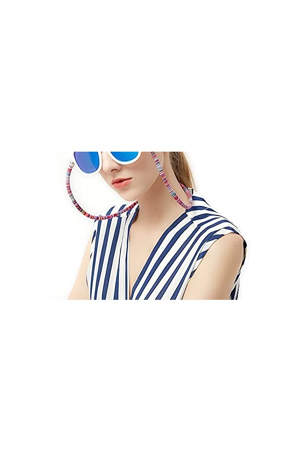 DJLORD Sangle de Lunettes chaînes de Lunettes for Femmes Large Anti-Perte Cou Cordon Mode Lunettes retenue Color : Coorful+C