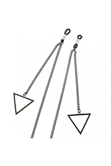 WEPINS Longe de Lunettes Sangle de Lunettes for Femmes Pendentif Triangle en métal chaînes de Masque Cordon de Lunettes éléga