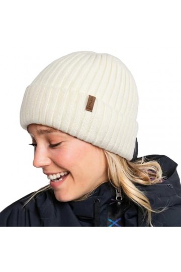 FURTALK Bonnet dhiver à Grosses Mailles avec Doublure en Polaire Chaude Bonnet dhiver pour Femmes Hommes