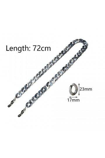 Hazrcvr Chaîne à Lunettes Acrylique 3 Pièces Chaînes pour Lunettes de Soleil en Acrylique Colliers à Lunettes en Acrylique Ch