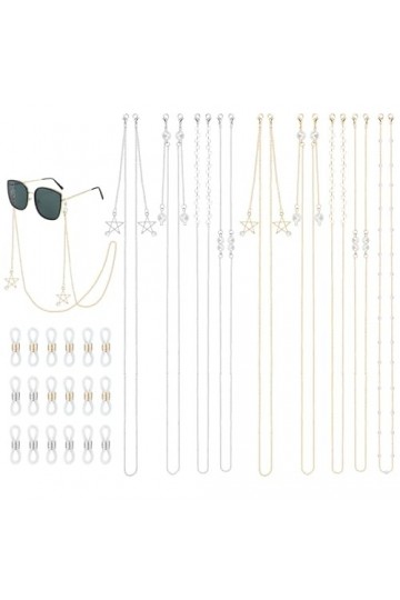 Bekecidi 9PCS Chaîne de Lunettes pour Femmes Lunettes Lanière Lunettes Sangles Chaîne Perle Perles Lunettes de Soleil Sangle 